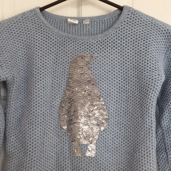 Gap girls sequined penguin sweater in size 10 - Picture 2 of 6